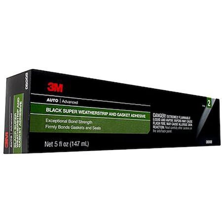 3M Black Super Weatherstrip and Gasket Adhesive, 08008, 5 fl oz 7000045523